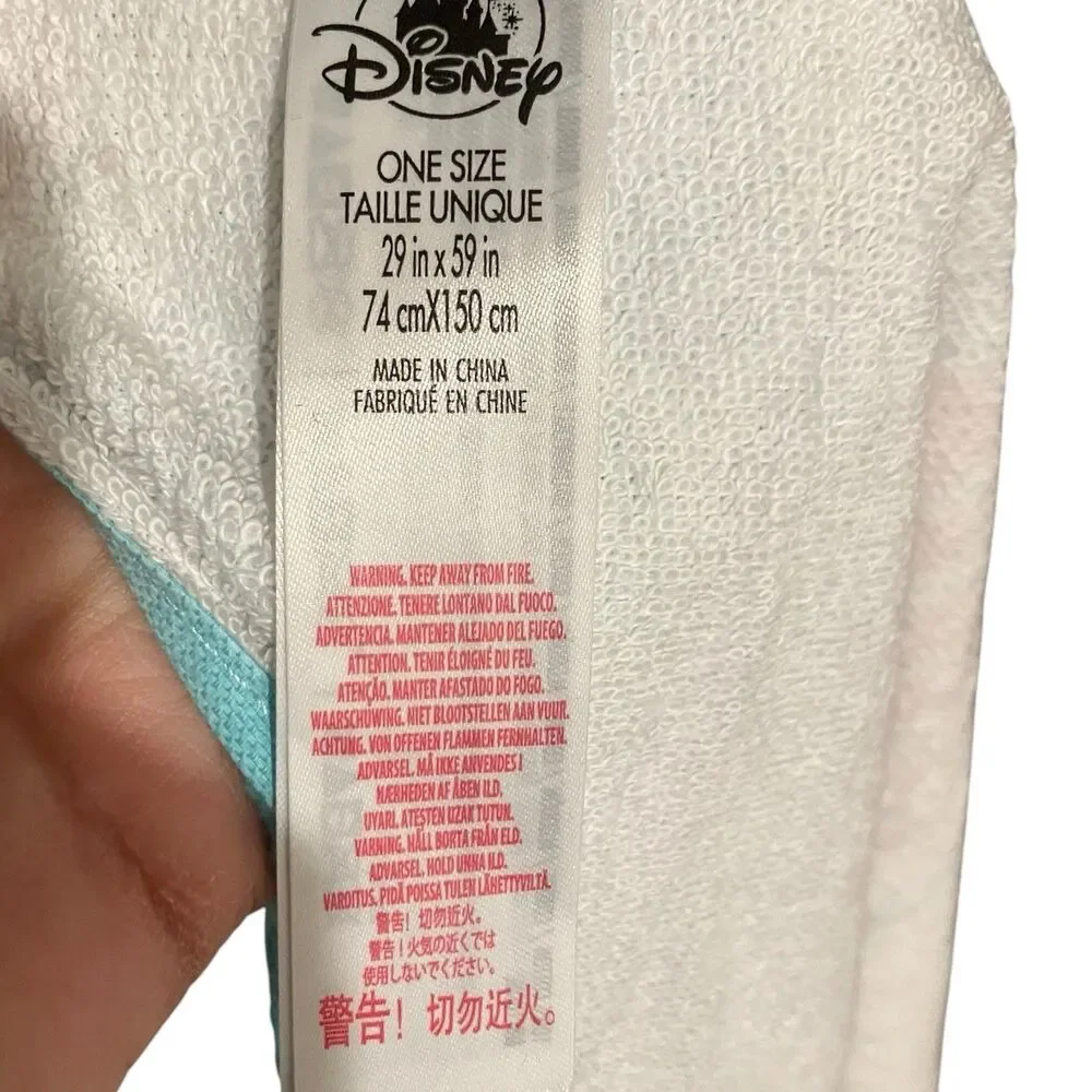 Disney Beach Towel Kids 29x59 Little Mermaid Ariel Flounder Sebastian Pool Bath